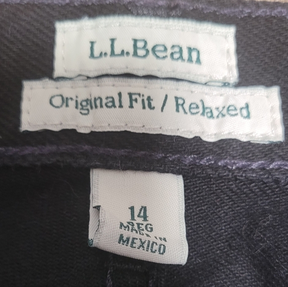 L.L.Bean Black Denim Original Fit Relaxed Jeans Women's Size 14 - Picture 5 of 5